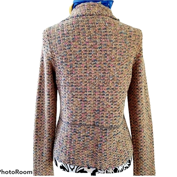 Sigrid Olson knobby tweed button up Sweater Jacket - Picture 4 of 12